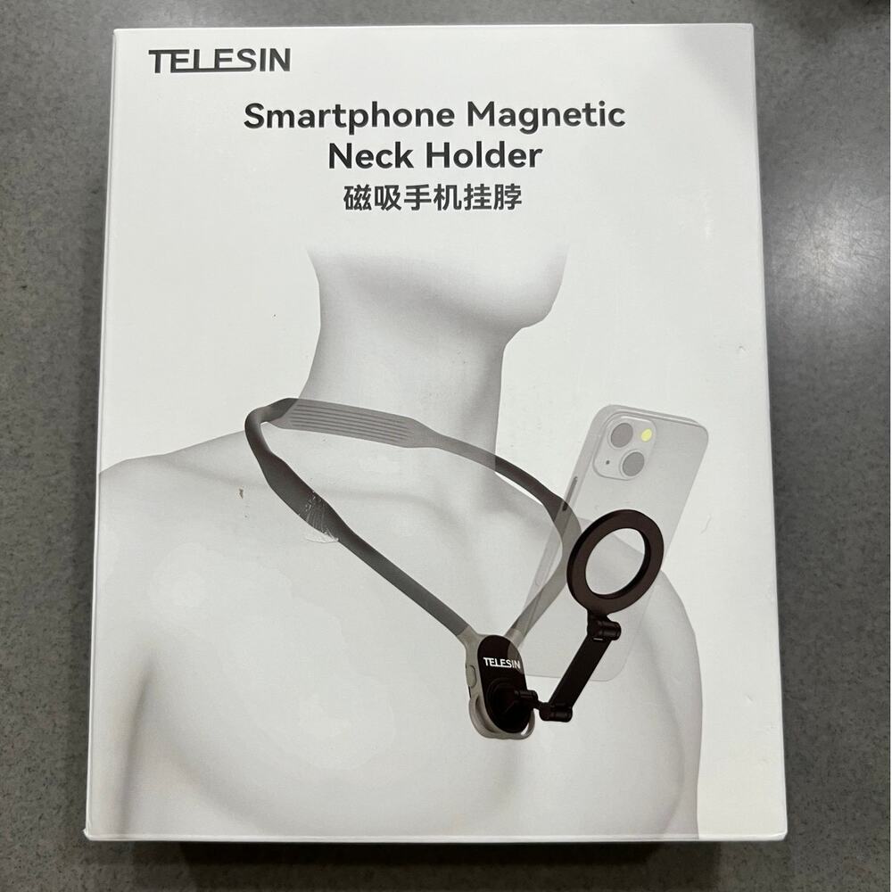 TELESIN Magnetic Neck Mount for Phones, Neck Phone Holder POV/Vlog Mount